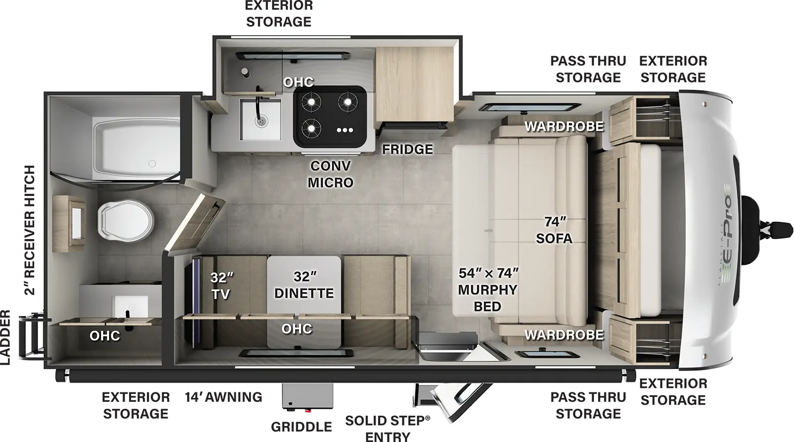 Flagstaff E Pro E19FDS Floorplan